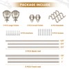 KAMANINA 1 Inch Double Curtain Rods for Windows 72 to