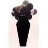 Decorative Black Coffin Shaped Flower Vase, 9 x 4 inches
