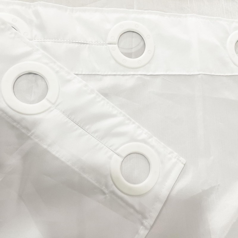 Split Shower Curtain for Bath Transfer Benches, Polyester Fabric See