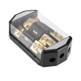 Edinstry Car Stereo au-dio Inline ANL Automotive Fuse Holder 3 Way with Fuse 1 x 0GA 3 x 4GA Distribution Block Fuse Distribution Block Stereo/au-diO/CAR