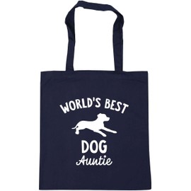 Hippowarehouse World's best dog auntie Tote Shopping Gym Beach Bag 42cm x38cm, 10 litres