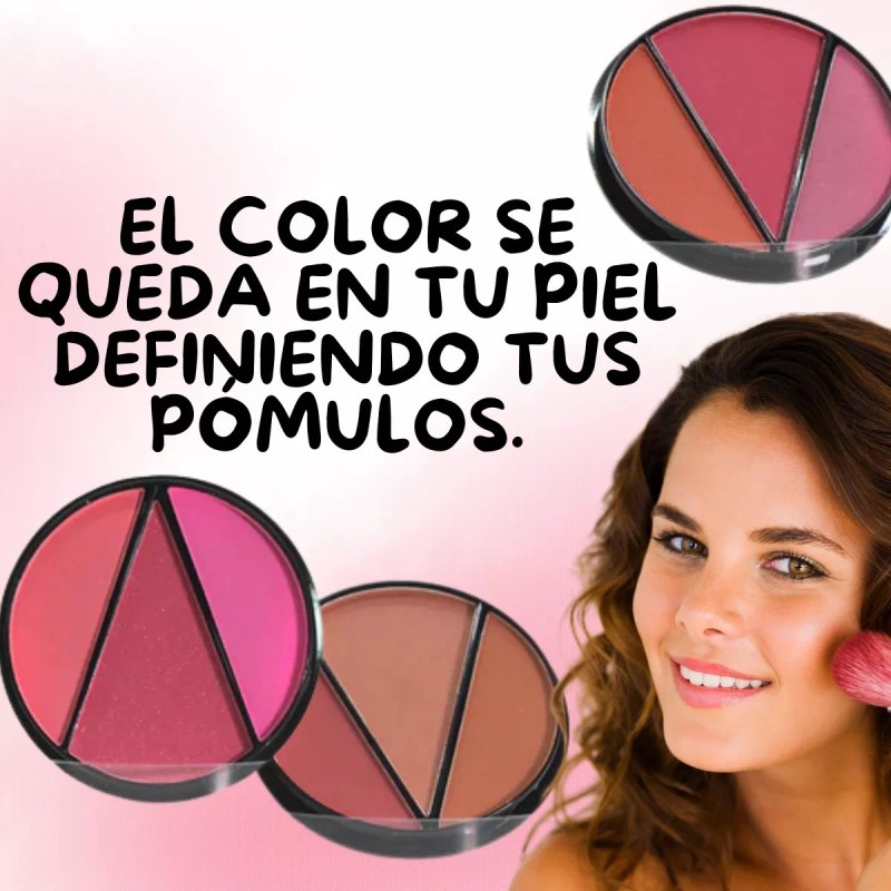 Universo en Linea Rubor Contorno Maquillaje Paleta Rostro Blush Belleza