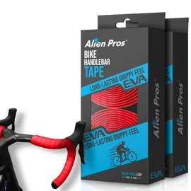 Alien Pros Bike Handlebar Tape EVA (Set of 4) Red - Enhance Your Bike Grip with These Bicycle Handle bar Tape - Wrap Your Bike for an Awesome Comfortable Ride (Set of 4, RedO