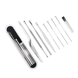 Healvian Stainless Steel Ear Scoop Set Ear Cleaning Kit Removal Tool Safe for Family