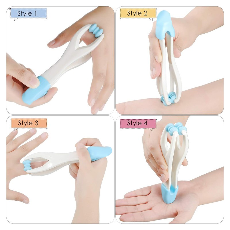 Jadestone Finger Wrist Massage Roller for Arthritis Reduce Fatigue Handheld