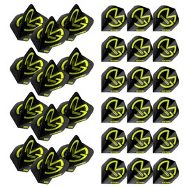WINMAU MvG Michael Van Gerwen Mega Standard Black Dart Flights - 10 sets per pack (30 dart flights in total)