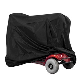 Mobility Scooter Cover Waterproof Outdoor Electric Scooter Cover, 210D Oxford Scooter Dust Cover for Storage, Mobility Scooter Accessories Prevent Rain Wind Dust Dirt Snow Sun, Black (55 x 26 x 36 IN)