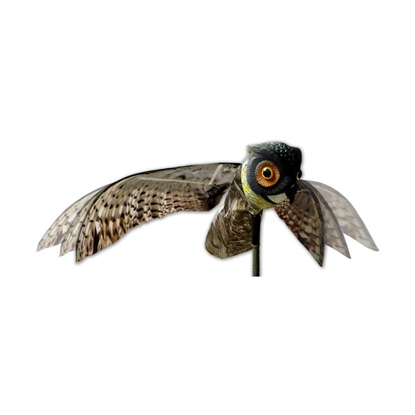 Bird-X Prowler Owl, Lifelike Owl Decoy with Glassy Eyes and