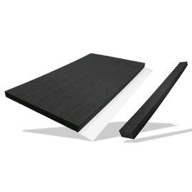 Plump Cushion Tape "Little Cushion Long, Black, Black" Thick 0.4 x Width 0.8 inches (10 mm) x Width 0.8 inches (20 mm) x Length 9.8 inches (250 mm), 8 Pieces, Corner Guard, Shock Absorption, Injury Prevention, Sponge Tape, Cushion