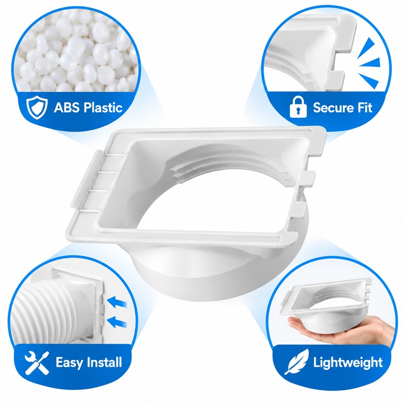 Portable Air Conditioner Exhaust Duct Adapter, ABS Vent Hose Connector