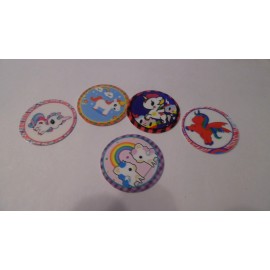 Unbranded Pre Cut One Inch Bottle Cap Images UNICORNS Free Ship - photo, 25 images