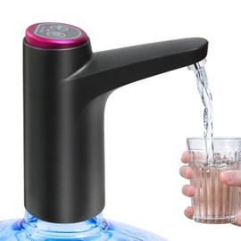 Water Dispenser for 2-5 Gallon Bottle, Electric Drinking Water Pump, Portable USB Charging Electric Water Pump for Home, Office, Travel, Camping