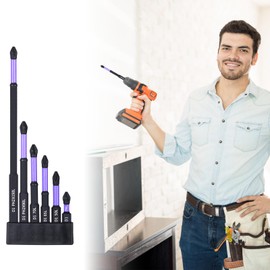 6PCS Magnetic Screwdriver Bits Long Phillips Screwdriver Bits Magnetic Drill Bit Set Alloy Steel Magnetics Phillips Bit, Anti-Slip and Shock-Proof Strong Magnetics Phillip Sets for Impact Drivers