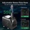 GROWNEER 550GPH Submersible Pump 30W Ultra Quiet Fountain Water Pump,