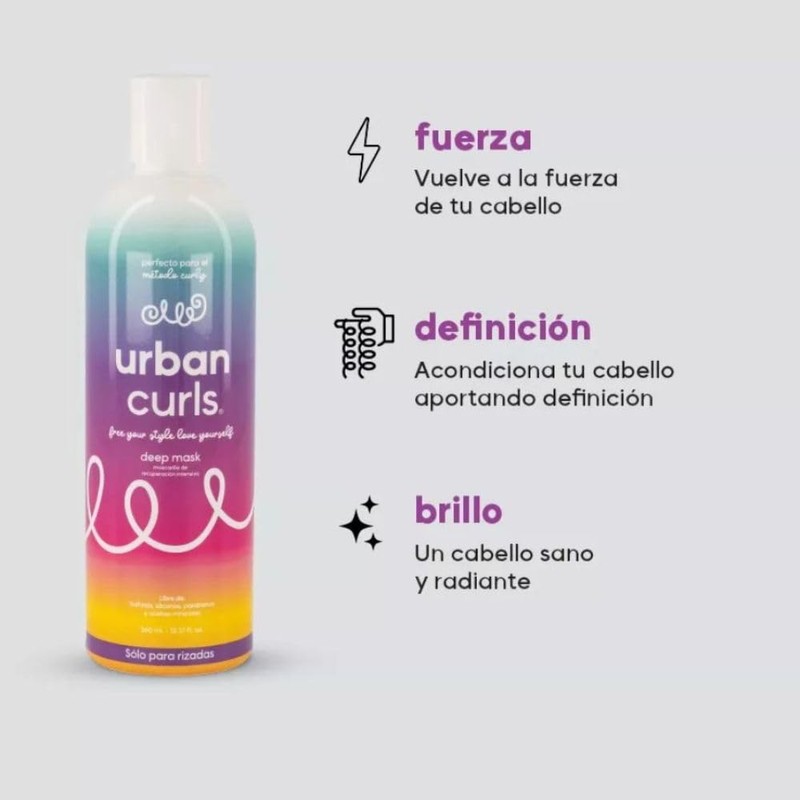 URBAN CURLS CURLS Kit Tratamiento Para Hidratacion de Cabello Rizado