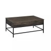 Lilola Home Cliff Wood Brown Lift Top Coffee Table