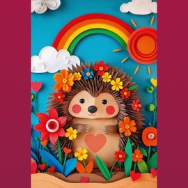 Trefl - Puzzle with 3D Effect, Hedgehog - 160 Elements - 40 Years Trefl, Colourful Puzzles with Animals, for Children from 6 Years