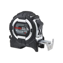 TAJIMA GS-Lock Tape Measure - 16ft/5m x 1in Tape Measure with Compatible Clip & Dual Magnetic Power - GS-SC16/5MBW