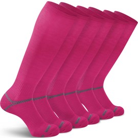 FYTUTESE 3 Pack Soccer Softball Baseball Socks Football Socks Youth Men and Women Pink Small