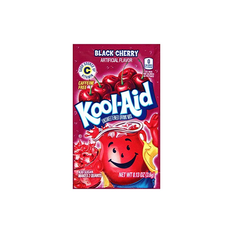 Kool-Aid Soft Drink Mix - Black Cherry Unsweetened, Caffeine Free,