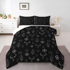 Black Aztec Bedding Set Western Boho Comforter Set,Rustic Cow Bull