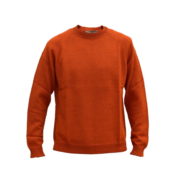 Alpaca Basics Men's Handmade 100% Alpaca Wool Crew Neck Sweater