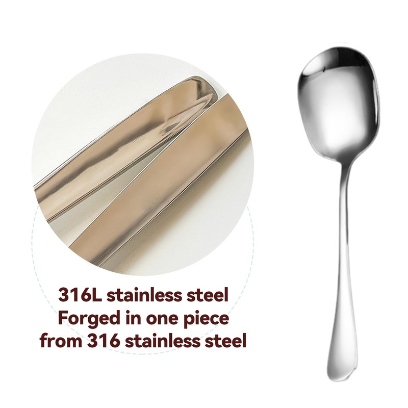 Yuiturt Serving Spoons Set, 7 Pieces Stainless Steel Serving Utensils,