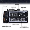 PIT66 Corner Headlight Bumper Lamp w/LED Strip Light,Compatible with 1994-1998