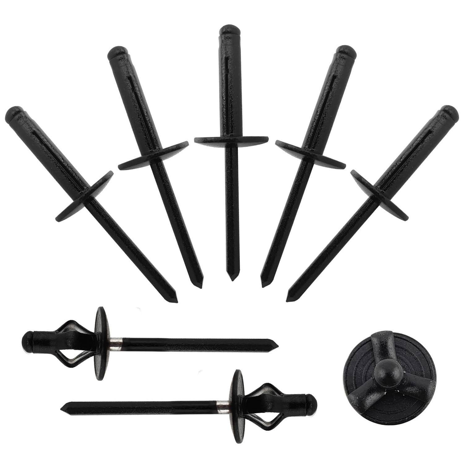 ALLCLEAN 3/16" x 3/4"Tri-Fold Large Head Rivets Assortment - 100Pcs ...