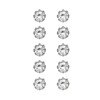 Jerler 10 Pcs Sliver Rhinestone Buttons Crystal Embellishments Sew on