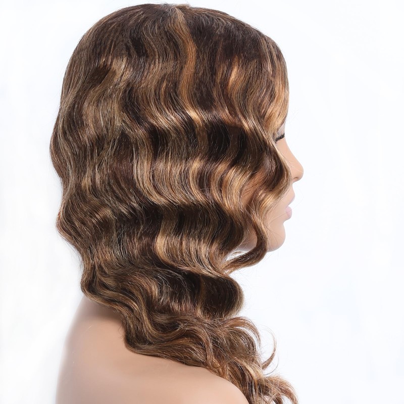 OnePart glueless human hair wig 16 inch loose deep wave