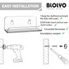 BLOLYO Clear Vinyl Record Shelf Wall Mount 8 Pack,Acrylic Album