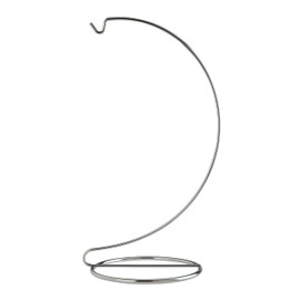 Creative Hobbies® 10 Inch Chrome Ornament Display Stands - Elegant Wire Hangers for Ornaments & Terrariums | Pack of 3