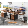 Furologee Computer Desk with Drawer and Power Outlets, 47" Office