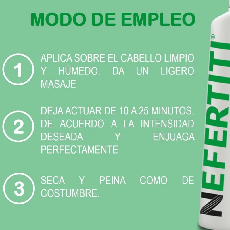 Nefertiti, Matizador Verde + Keratina Sin Parabenos, 300 Ml.