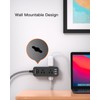 10 FT Black Extension Cord, BESHON Surge Protector Power Strip