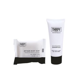 Kit de Amenidades para Airbnb o Hotel (THRPY)  Contiene 200 Piezas (Jabon, Shampoo)  Amenidades Hoteleras  Flo Amenities                              