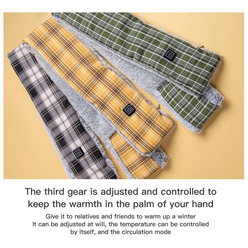 Intelligent USB Charging Heating Scarf Three Grade Temperature Adjustment Plush