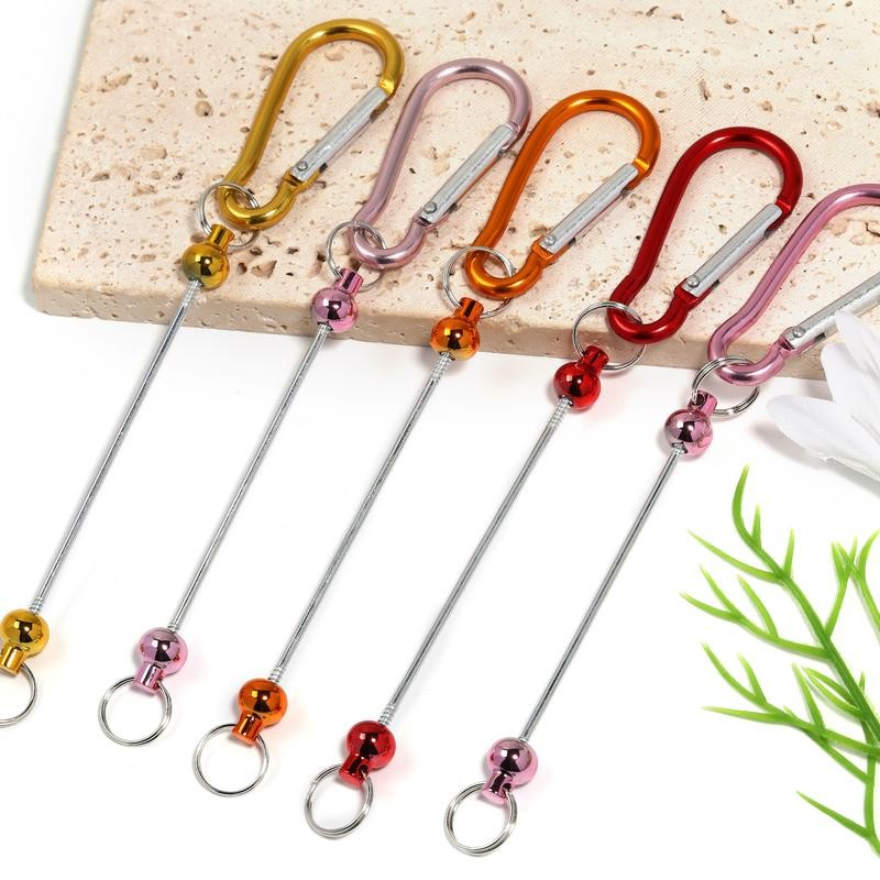 „ÄêP165„Äë5pcs Alloy Climbing Buckle Shape DIY Decoration:_Silver ZK18003.5