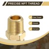 sourcing map 2Pcs Brass Pipe Fitting, 1/4" OD x 1/8"