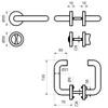 Alpertec Plastic R for Bathroom Doors with Locking Latch Including