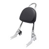 YHMOTO Detachables Sissy Bar Cushion Passenger Backrest W/Pad and Docking