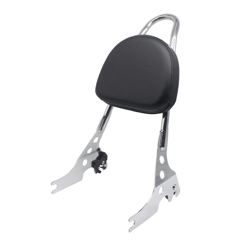 YHMOTO Detachables Sissy Bar Cushion Passenger Backrest W/Pad and Docking