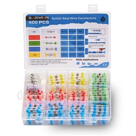 Solder Seal Wire Connectors Kit 400PCS – Marine Grade Heat Shrink Connectors, Waterproof & Corrosion Resistant Solderless Wire Connectors for Automotive, Boat, RV, Truck and More