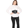 BlackButterfly 7 Inch Wide Grid Corset Elastic Waist Belt, black