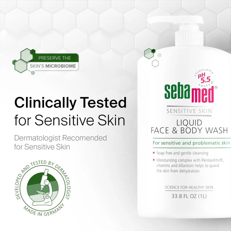 Jabón Corporal Y Facial Sebamed Liquid Para Pieles Sensibles