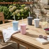 Engelland - 5 x Plastic Cups with Lids, Pink, Drinking