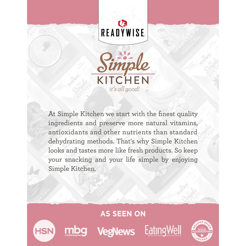 READYWISE - Simple Kitchen, Freeze-Dried Strawberries & Bananas, Pack of