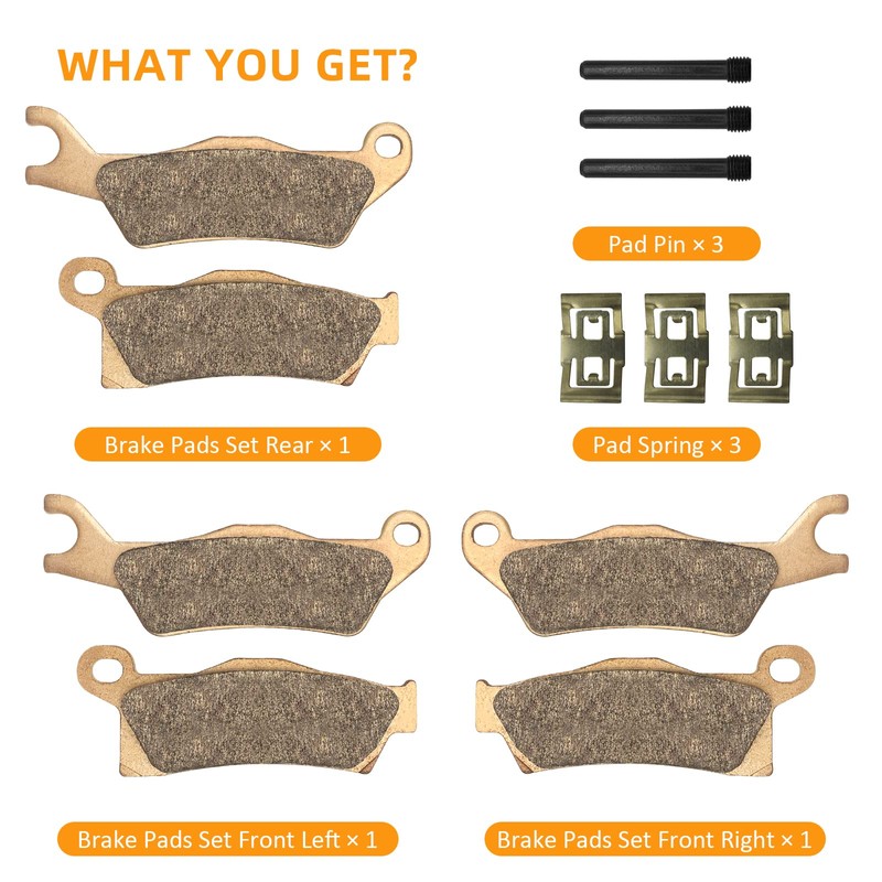 Front & Rear Brake Pads Sintered for Can Am Outlander