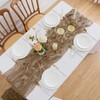 Aoksunova Muslin Wedding Table Runner, Brown, Decorative Cheesecloth Fabric, 3
